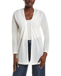Anne Klein Anne Klein Semi Sheer Texture Stitch Cardigan