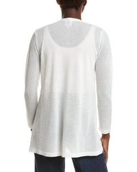 Anne Klein Anne Klein Semi Sheer Texture Stitch Cardigan