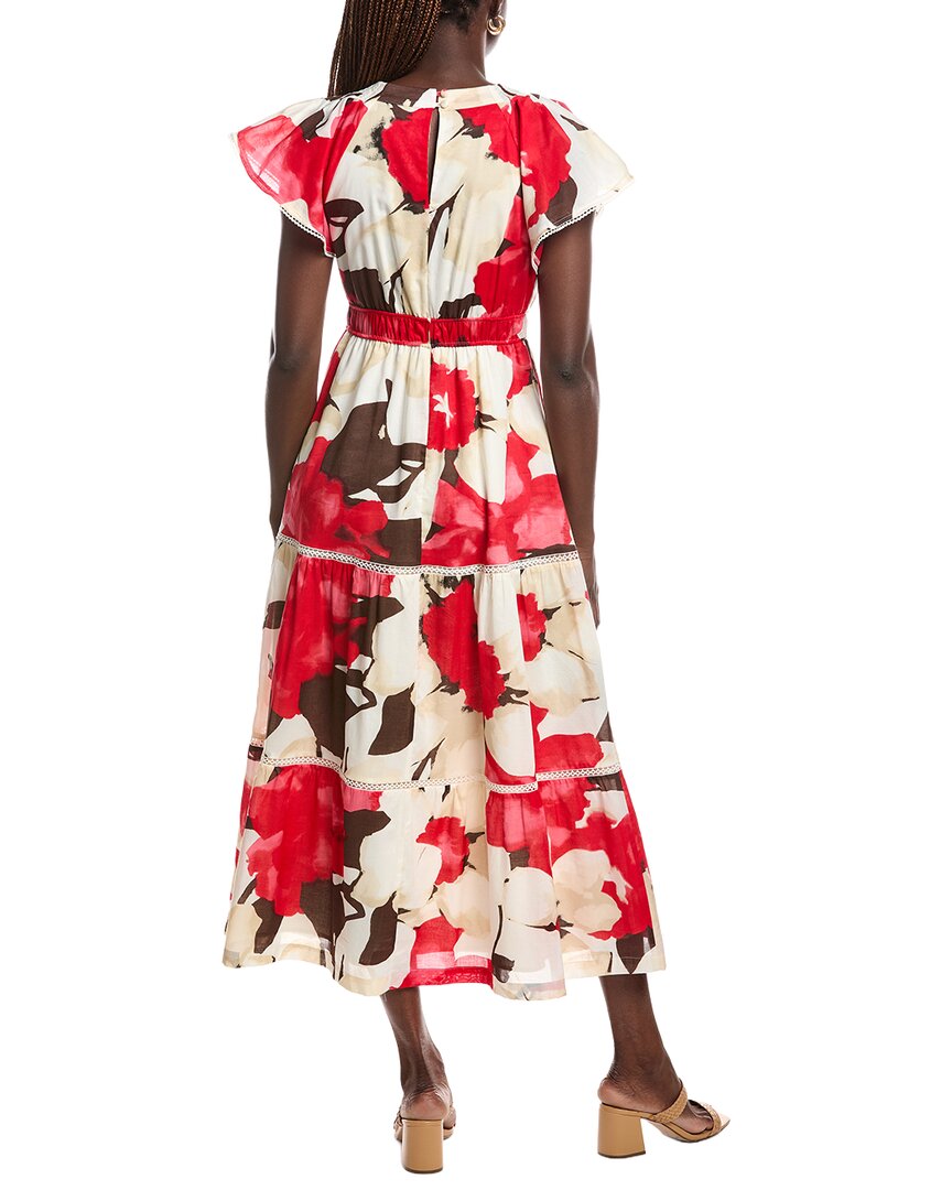 Anne Klein Anne Klein Flutter Sleeve Tiered Maxi Dress