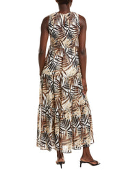 Anne Klein Anne Klein Smocked Printed Midi Dress