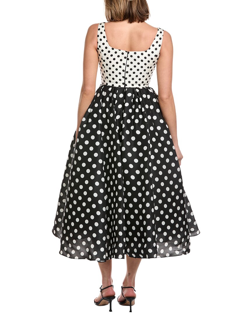 Carolina Herrera Full Dot Silk Midi Dress