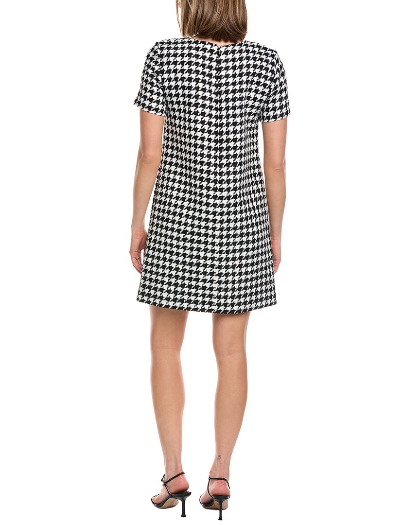 Carolina Herrera Houndstooth Linen-Blend Shift Dress