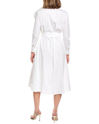 Carolina Herrera Flower Sleeve Midi Shirtdress