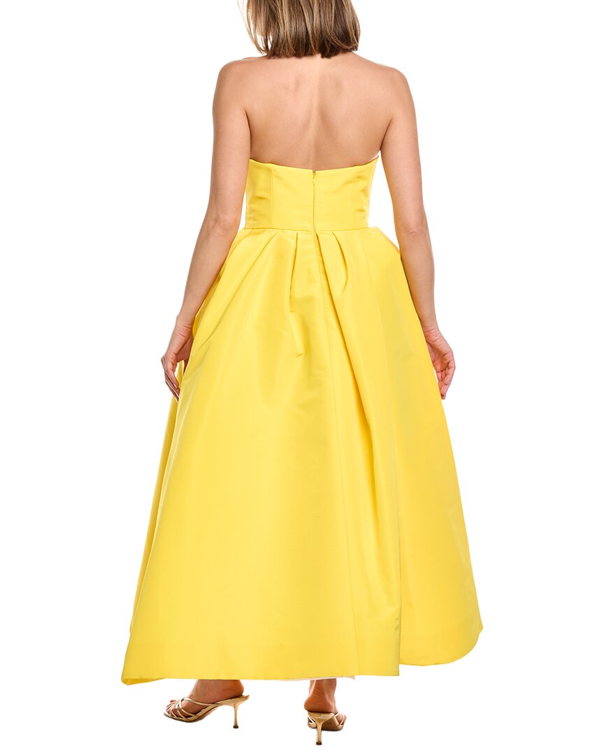 Carolina Herrera Solid Silk Midi Dress