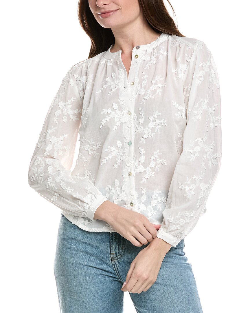 Industry Embroidery Button-Down Blouse