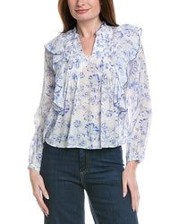 Industry V-Neck Printed Blouse