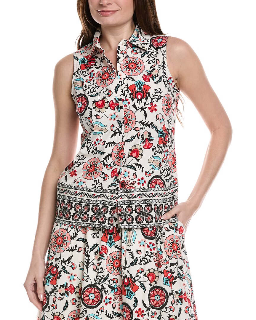T Tahari Button Blouse