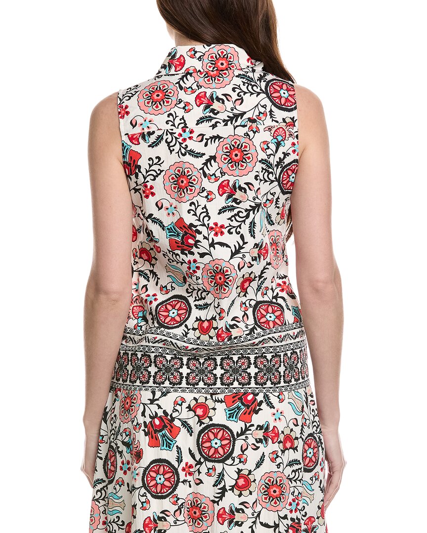 T Tahari Button Blouse