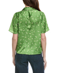 T Tahari Printed Camp Shirt
