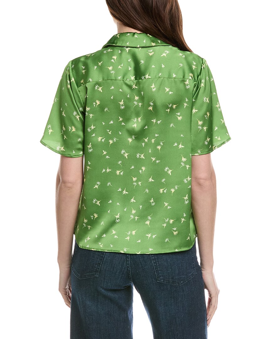 T Tahari Printed Camp Shirt