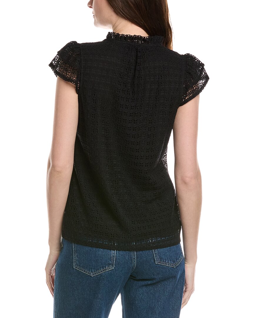 T Tahari Ruffle Lace Top