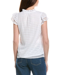 T Tahari Ruffle Lace Top