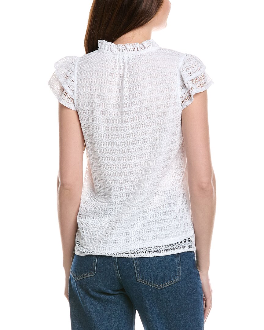 T Tahari Ruffle Lace Top