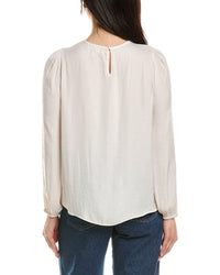 Philosophy Embroidered Crochet-Trim Blouse