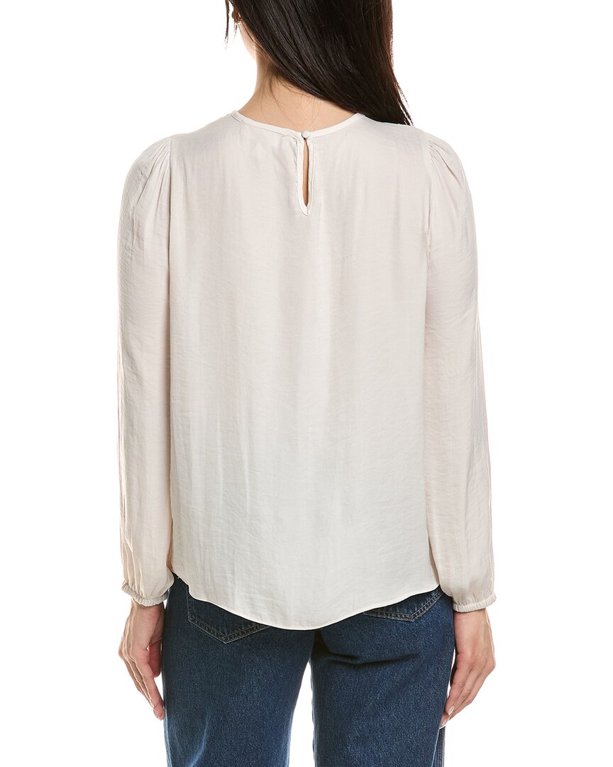 Philosophy Embroidered Crochet-Trim Blouse