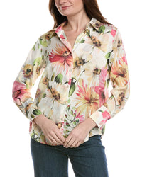 Philosophy Satin Split Neck Blouse