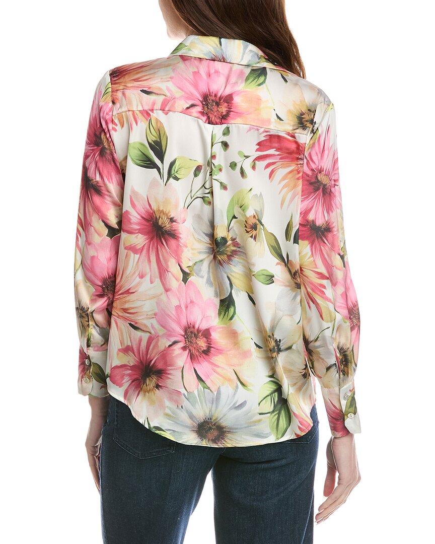 Philosophy Satin Split Neck Blouse