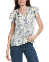 Philosophy Flutter Print Blouse