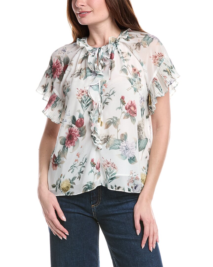Philosophy Tie Neck Printed Blouse