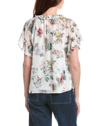 Philosophy Tie Neck Printed Blouse