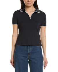 Truth Blanket Stitch Polo Top