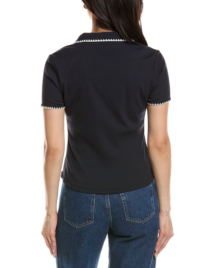 Truth Blanket Stitch Polo Top