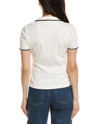 Truth Blanket Stitch Polo Top