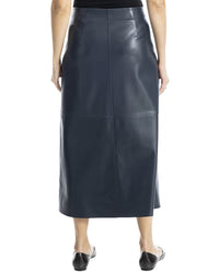 Max Studio Leatherette A-Line Skirt