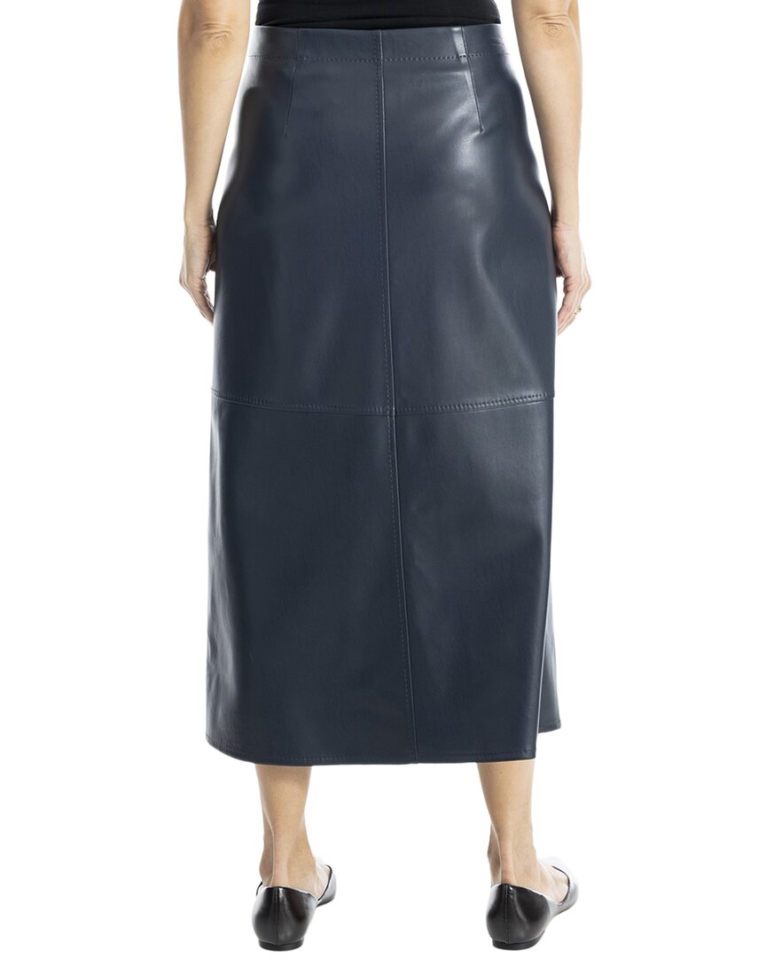 Max Studio Leatherette A-Line Skirt