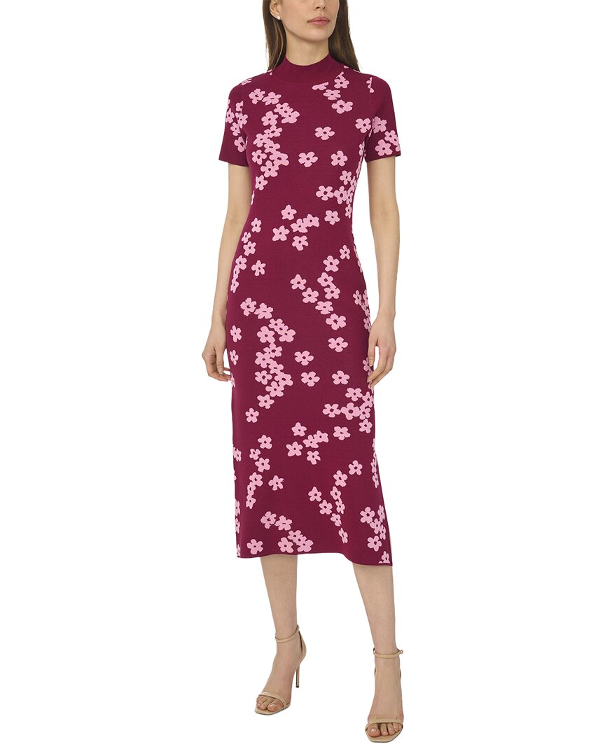 Cece Flower Jacquard Knit Dress