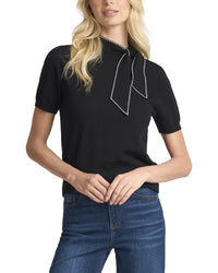 Cece Scarf Tie Neck Sweater