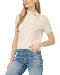 Cece Scarf Tie Neck Sweater