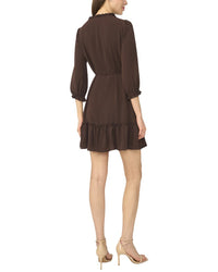 Cece Ruffle V Neck Mini Dress