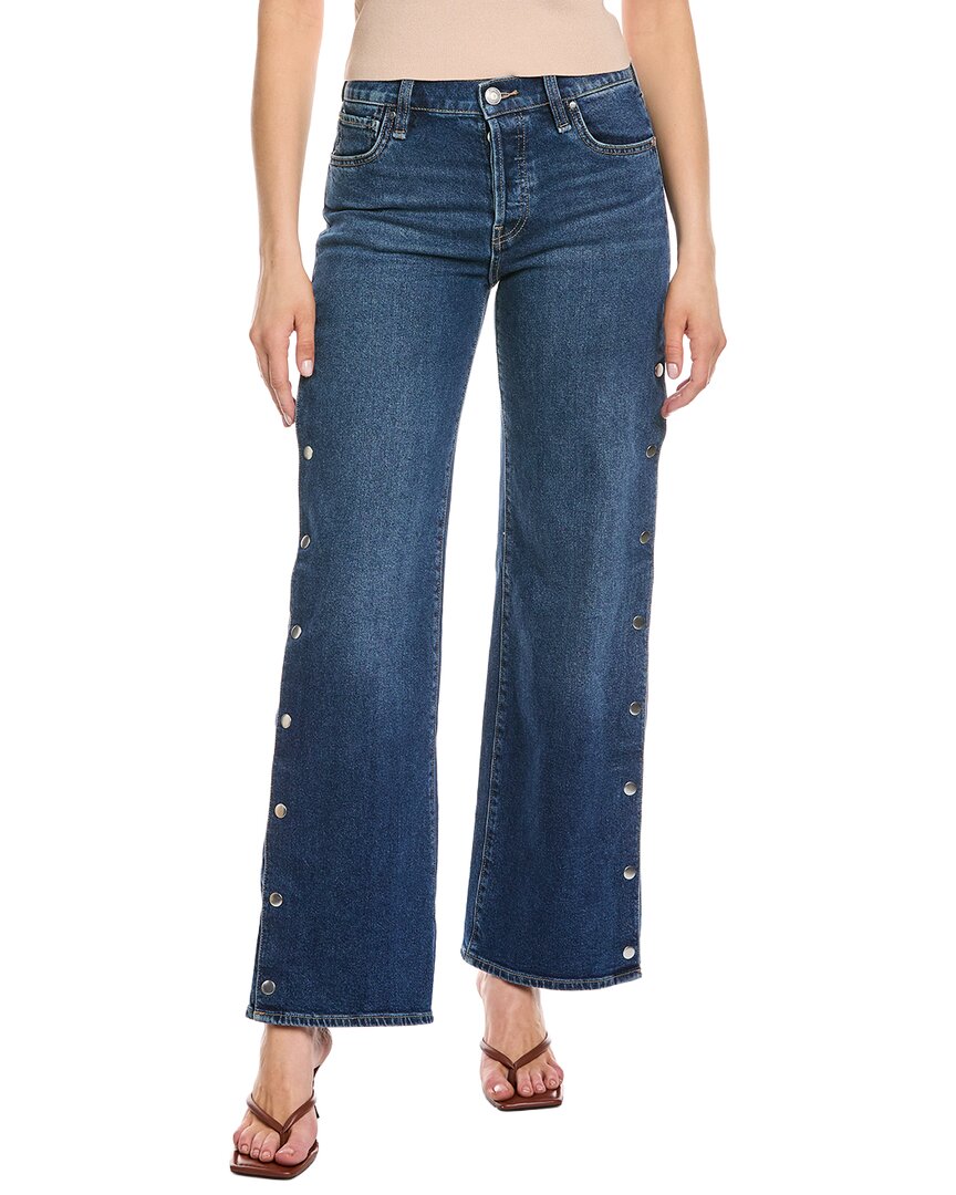 Hudson Jeans Rosie Side Snaps Deep Ray Wide Leg Jean