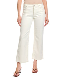 Hudson Jeans Rosie High-Rise Ecru Wide Leg Ankle Jean