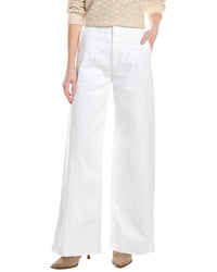 Hudson Jeans James High-Rise Darted White Wide Leg Jean