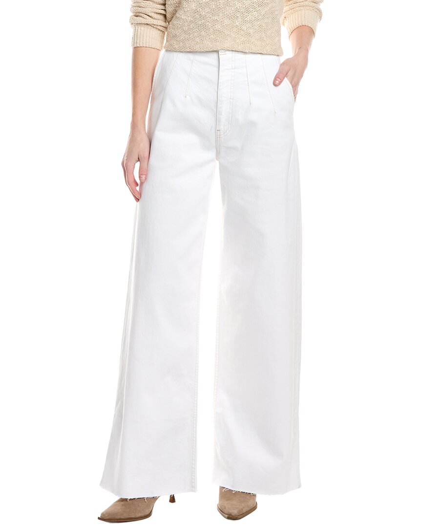 Hudson Jeans James High-Rise Darted White Wide Leg Jean