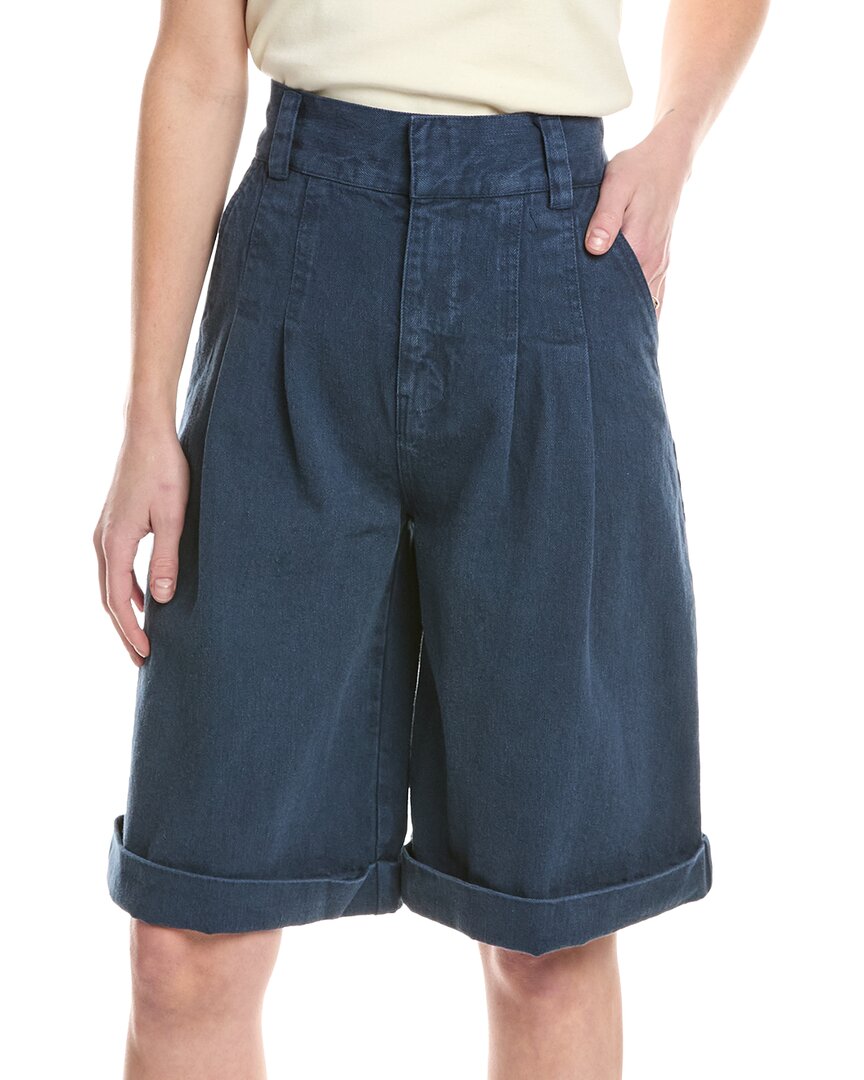 Hudson Jeans Brooks Linen-Blend Moonlit Ocean Bermuda Short