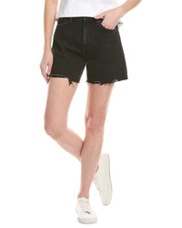 Hudson Jeans Devon High-Rise Black Destructed Boyfriend Short