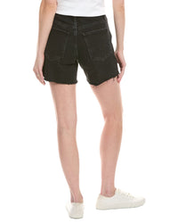 Hudson Jeans Devon High-Rise Black Destructed Boyfriend Short