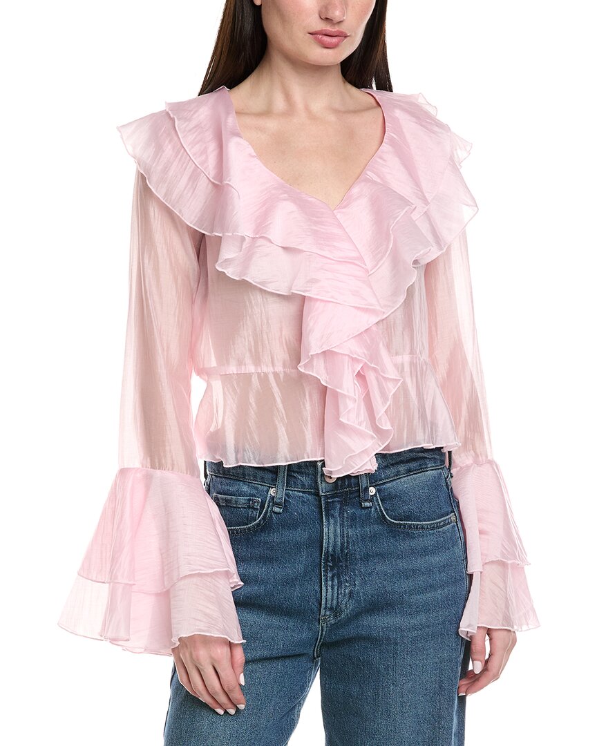 Hl Affair Bell-Sleeve Ruffle Blouse