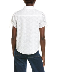 Jones New York Jones New York Button Tie Sleeve Blouse
