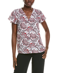 Jones New York Jones New York Flutter Sleeve Blouse