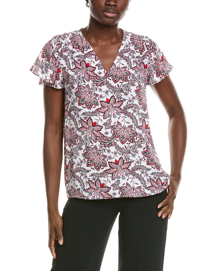 Jones New York Jones New York Flutter Sleeve Blouse