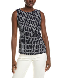 Jones New York Jones New York Side Pleat Scoop Neck Tank Top