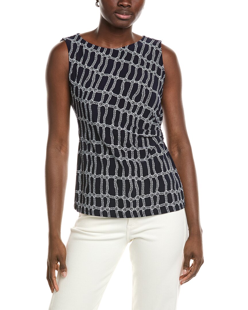 Jones New York Jones New York Side Pleat Scoop Neck Tank Top