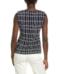 Jones New York Jones New York Side Pleat Scoop Neck Tank Top