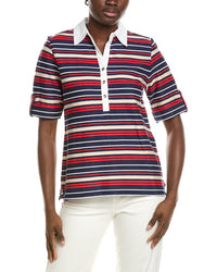 Jones New York Jones New York Elbow Roll Cuff Polo Shirt