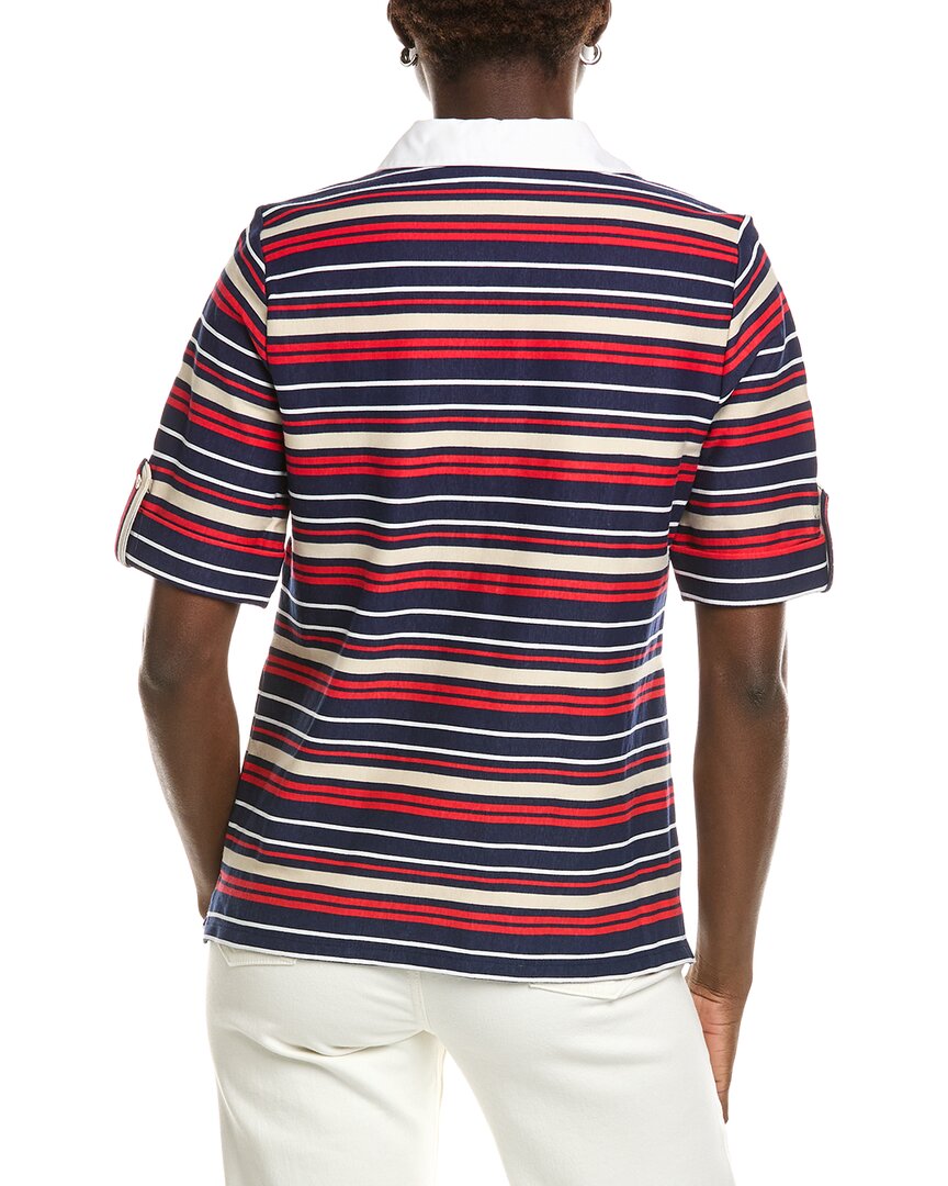 Jones New York Jones New York Elbow Roll Cuff Polo Shirt