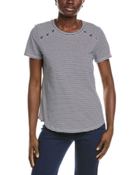 Jones New York Jones New York Buttoned Shoulder T-Shirt